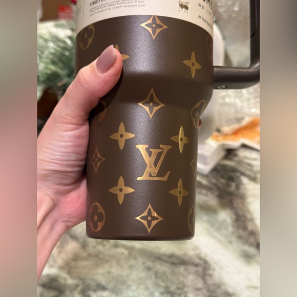 40 oz Laser Engraved Brown Fashion tumbler - Picture 3 of 4